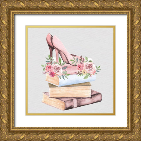 Pink Scent 2 V2 Gold Ornate Wood Framed Art Print with Double Matting by Allen, Kimberly