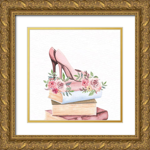 Pink Scent 2 Gold Ornate Wood Framed Art Print with Double Matting by Allen, Kimberly