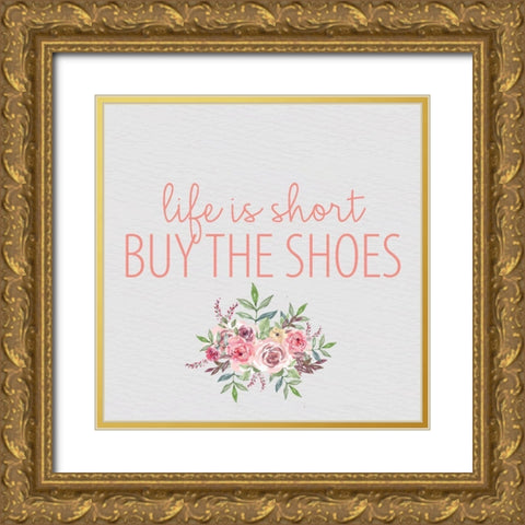 Pink Scent 6 V2 Gold Ornate Wood Framed Art Print with Double Matting by Allen, Kimberly