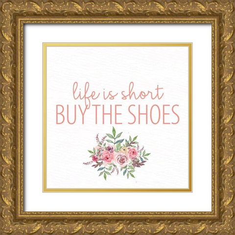 Pink Scent 3 Gold Ornate Wood Framed Art Print with Double Matting by Allen, Kimberly