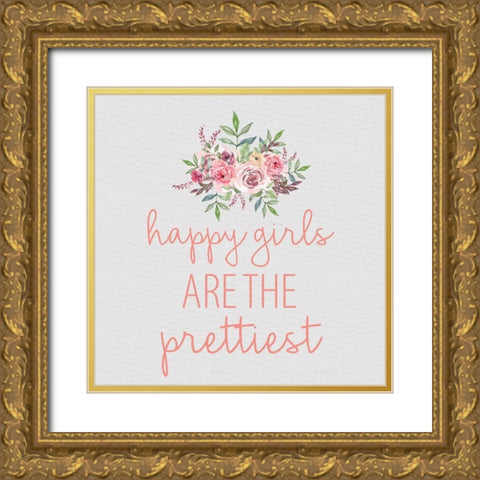 Pink Scent 4 v2 Gold Ornate Wood Framed Art Print with Double Matting by Allen, Kimberly