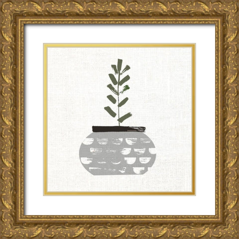 Simple Pot 1 Gold Ornate Wood Framed Art Print with Double Matting by Allen, Kimberly