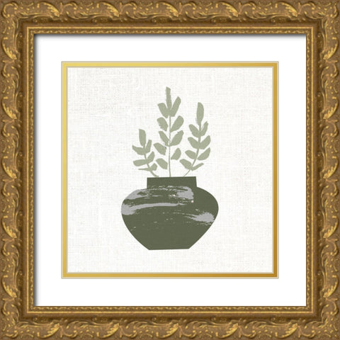 Simple Pot 2 Gold Ornate Wood Framed Art Print with Double Matting by Allen, Kimberly