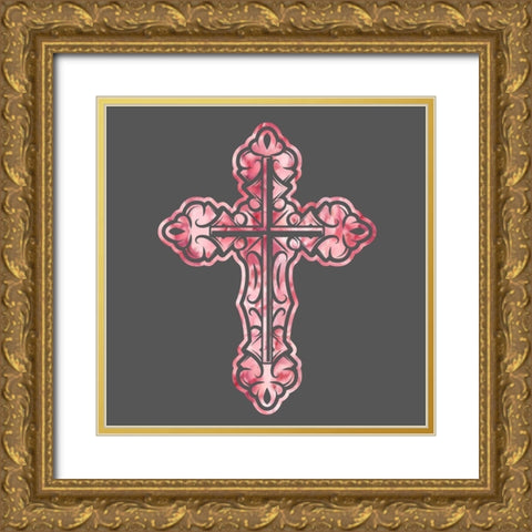 Family Love 2 Gold Ornate Wood Framed Art Print with Double Matting by Allen, Kimberly