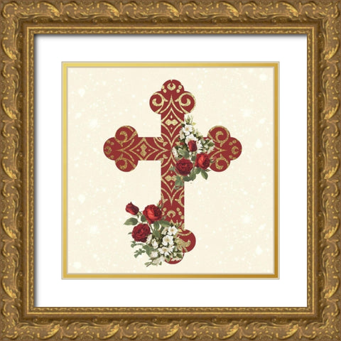 Pray 2 V2 Gold Ornate Wood Framed Art Print with Double Matting by Allen, Kimberly