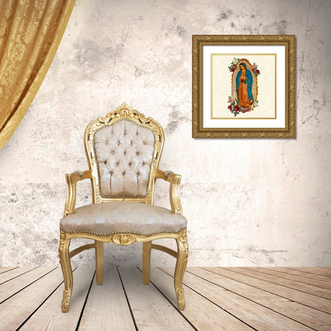 Pray 7 V2 Gold Ornate Wood Framed Art Print with Double Matting by Allen, Kimberly