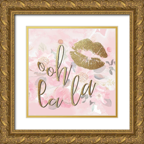 Paris Blooms 3 Gold Ornate Wood Framed Art Print with Double Matting by Allen, Kimberly