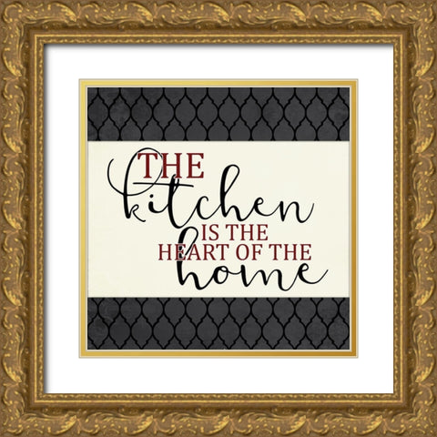 Happy Kitchen 2 Gold Ornate Wood Framed Art Print with Double Matting by Allen, Kimberly