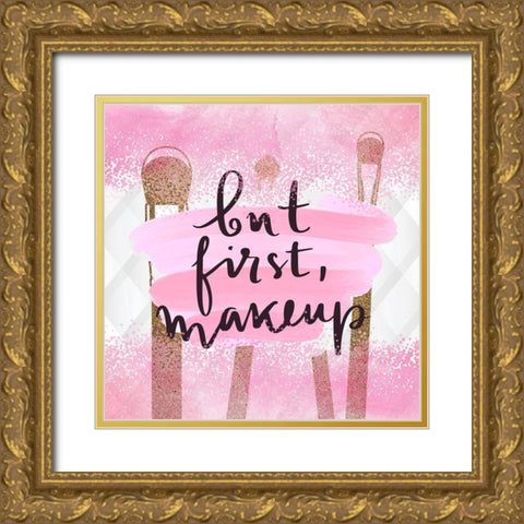 Brushes 2 Gold Ornate Wood Framed Art Print with Double Matting by Allen, Kimberly