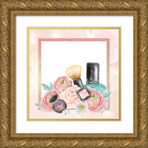 Hello 1 Gold Ornate Wood Framed Art Print with Double Matting by Allen, Kimberly