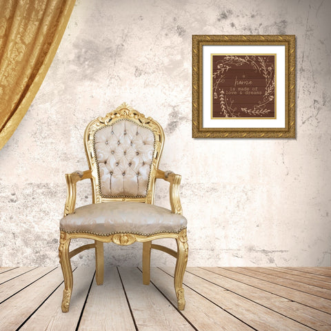 A Home Gold Ornate Wood Framed Art Print with Double Matting by Allen, Kimberly