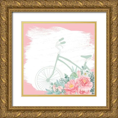 Mint Paris 5 Gold Ornate Wood Framed Art Print with Double Matting by Allen, Kimberly