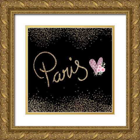 Paris 2 Gold Ornate Wood Framed Art Print with Double Matting by Allen, Kimberly