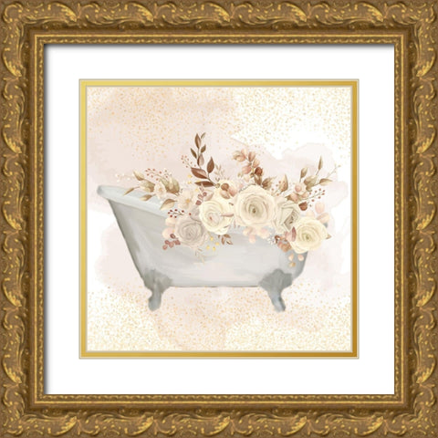 Wash Soak Relax 2 Fall Gold Ornate Wood Framed Art Print with Double Matting by Allen, Kimberly