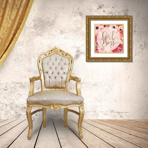 Girl Boss Fall 3 Gold Ornate Wood Framed Art Print with Double Matting by Allen, Kimberly