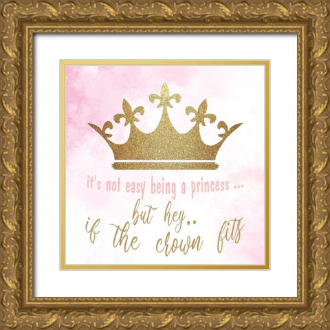 Princess Crown 1 Gold Ornate Wood Framed Art Print with Double Matting by Allen, Kimberly
