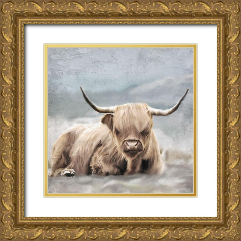 Highland Gold Ornate Wood Framed Art Print with Double Matting by Allen, Kimberly