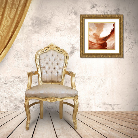 Strokes Gold Ornate Wood Framed Art Print with Double Matting by Allen, Kimberly