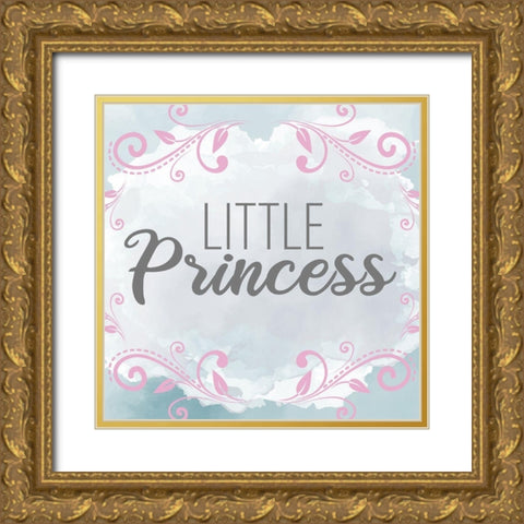 Princess Crown 2 Gold Ornate Wood Framed Art Print with Double Matting by Allen, Kimberly