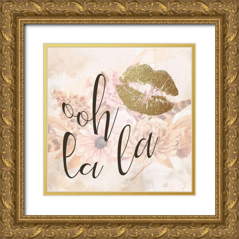 Paris Fall Blooms 3 Gold Ornate Wood Framed Art Print with Double Matting by Allen, Kimberly