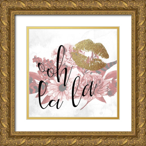 Paris Fall Blooms 3 v2 Gold Ornate Wood Framed Art Print with Double Matting by Allen, Kimberly