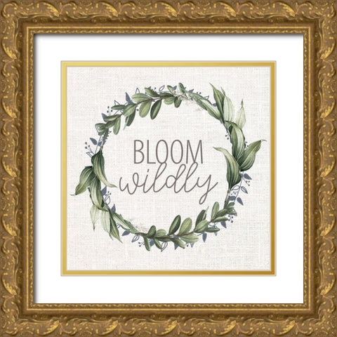 Live Simply Bloom 2 Gold Ornate Wood Framed Art Print with Double Matting by Allen, Kimberly