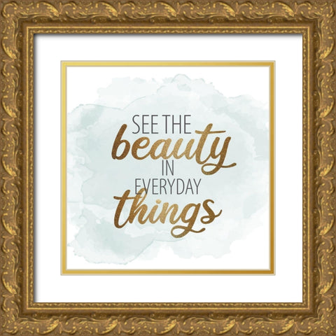 Gratitude Enough 2 Gold Ornate Wood Framed Art Print with Double Matting by Allen, Kimberly