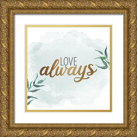 Gratitude Enough 4 Gold Ornate Wood Framed Art Print with Double Matting by Allen, Kimberly