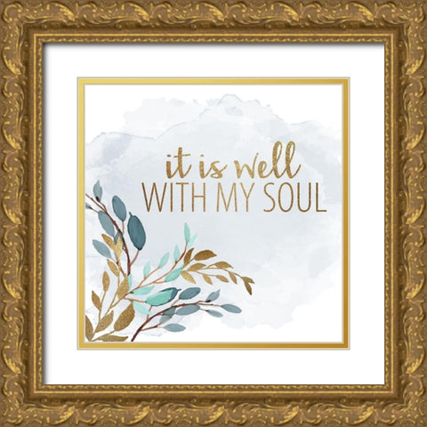 What Matters 3 Gold Ornate Wood Framed Art Print with Double Matting by Allen, Kimberly