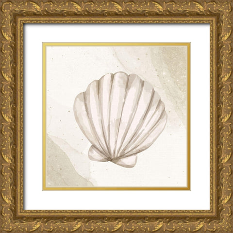 Calming Shell 2 Gold Ornate Wood Framed Art Print with Double Matting by Allen, Kimberly