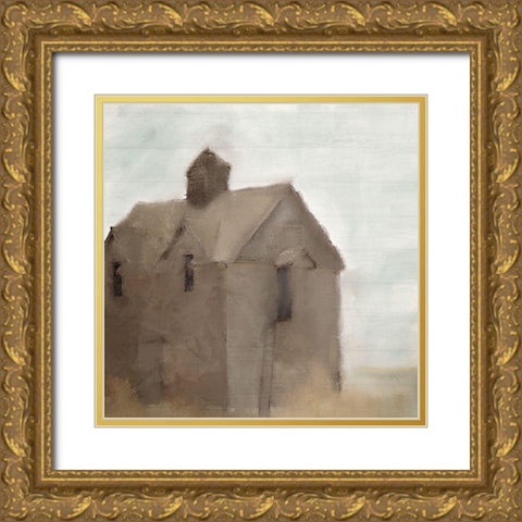 Old Farmhouse Gold Ornate Wood Framed Art Print with Double Matting by Allen, Kimberly