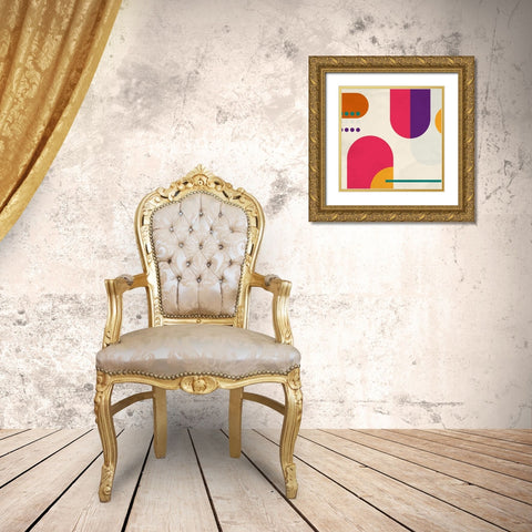 Brights 1 Gold Ornate Wood Framed Art Print with Double Matting by Allen, Kimberly