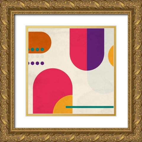 Brights 1 Gold Ornate Wood Framed Art Print with Double Matting by Allen, Kimberly