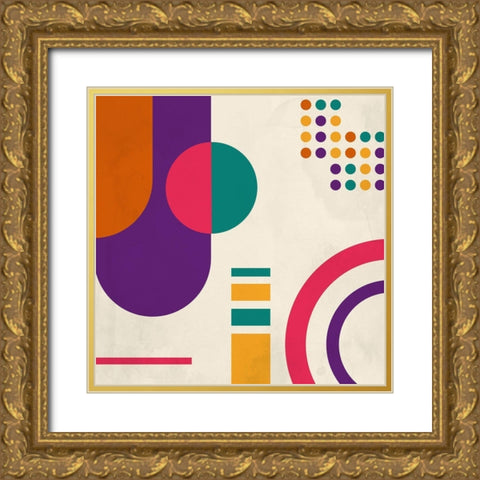 Brights 2 Gold Ornate Wood Framed Art Print with Double Matting by Allen, Kimberly