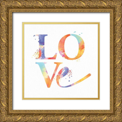 Eat 3 Gold Ornate Wood Framed Art Print with Double Matting by Allen, Kimberly
