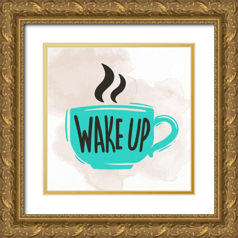 Wake Up 1 Gold Ornate Wood Framed Art Print with Double Matting by Allen, Kimberly