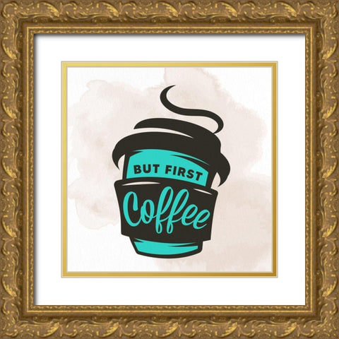 Wake Up 2 Gold Ornate Wood Framed Art Print with Double Matting by Allen, Kimberly