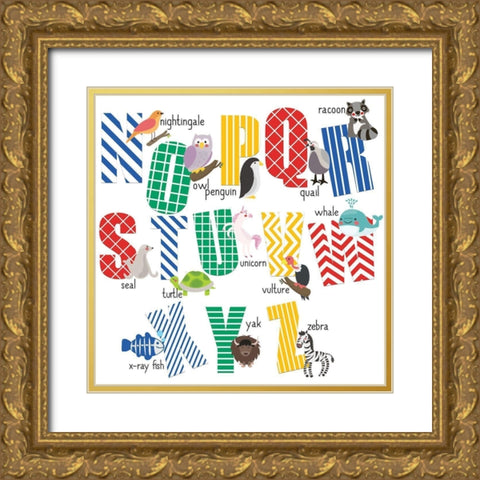 ABCs 3 Gold Ornate Wood Framed Art Print with Double Matting by Allen, Kimberly