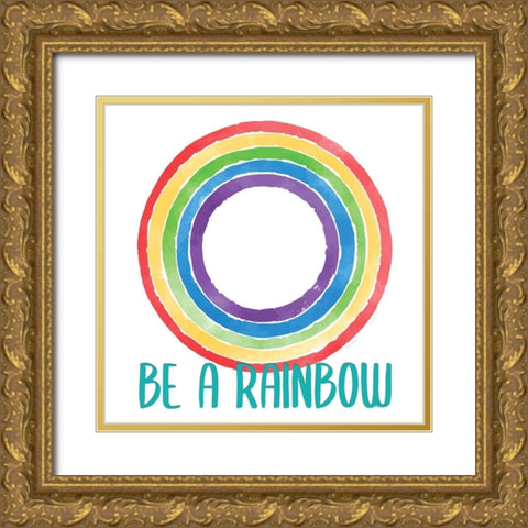 Rainbow Brave 2 Gold Ornate Wood Framed Art Print with Double Matting by Allen, Kimberly