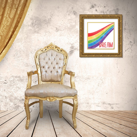 Rainbow Brave 4 Gold Ornate Wood Framed Art Print with Double Matting by Allen, Kimberly