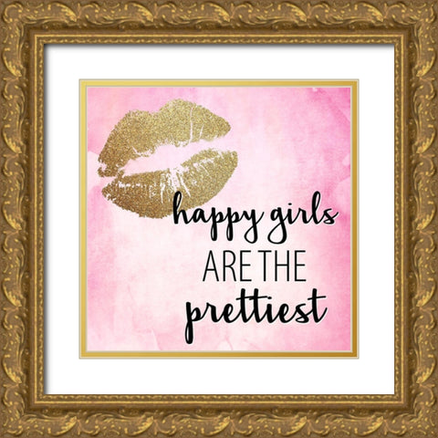 Hello Happy 2 Gold Ornate Wood Framed Art Print with Double Matting by Allen, Kimberly