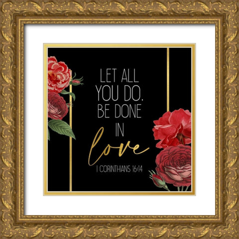Loved 2 Gold Ornate Wood Framed Art Print with Double Matting by Allen, Kimberly