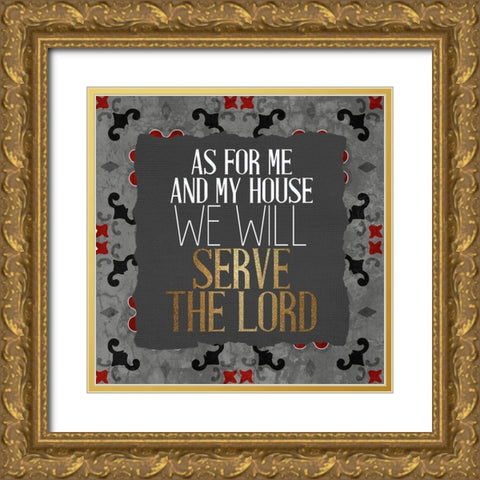 Serve 1 V2 Gold Ornate Wood Framed Art Print with Double Matting by Allen, Kimberly