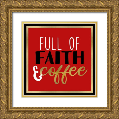 Coffee Lipstick 2 Gold Ornate Wood Framed Art Print with Double Matting by Allen, Kimberly