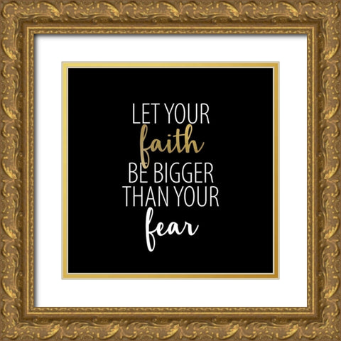 Faith Leopard 2 Gold Ornate Wood Framed Art Print with Double Matting by Allen, Kimberly