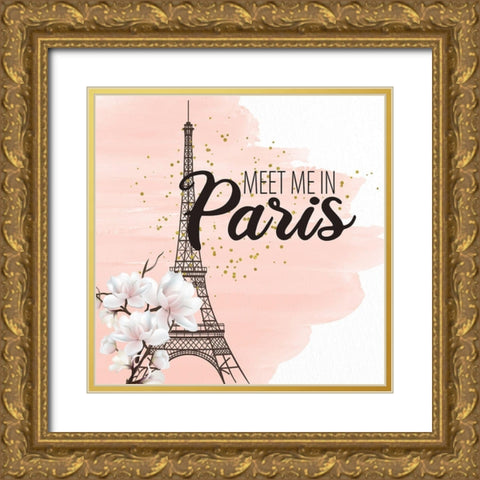 Magnolia Paris 1 Gold Ornate Wood Framed Art Print with Double Matting by Allen, Kimberly