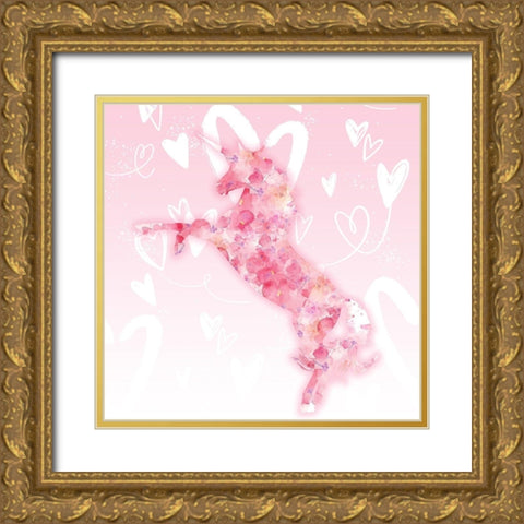 Let Go 2 Gold Ornate Wood Framed Art Print with Double Matting by Allen, Kimberly