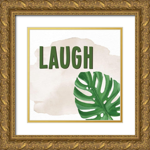 Smile Laugh Play 2 Gold Ornate Wood Framed Art Print with Double Matting by Allen, Kimberly