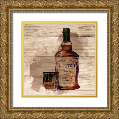 Whiskey 2 Gold Ornate Wood Framed Art Print with Double Matting by Allen, Kimberly