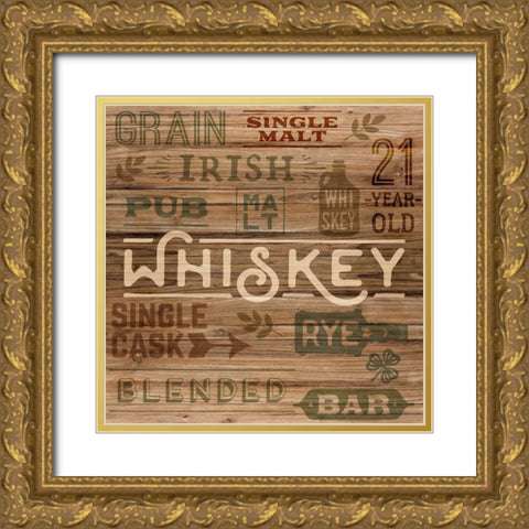 Whiskey Wood Gold Ornate Wood Framed Art Print with Double Matting by Allen, Kimberly